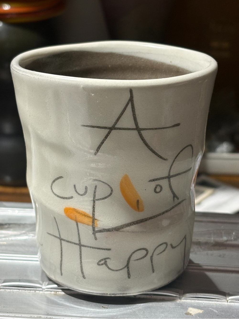 Handcrafted Ceramic Art Cup “Cup of Happy”